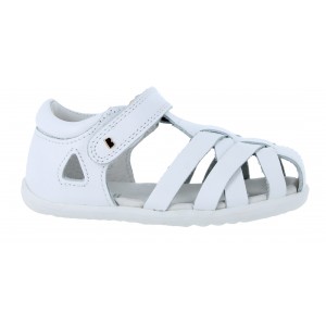 Bobux Step Up Tropicana II 732307 Closed Toe Sandals - White Leather