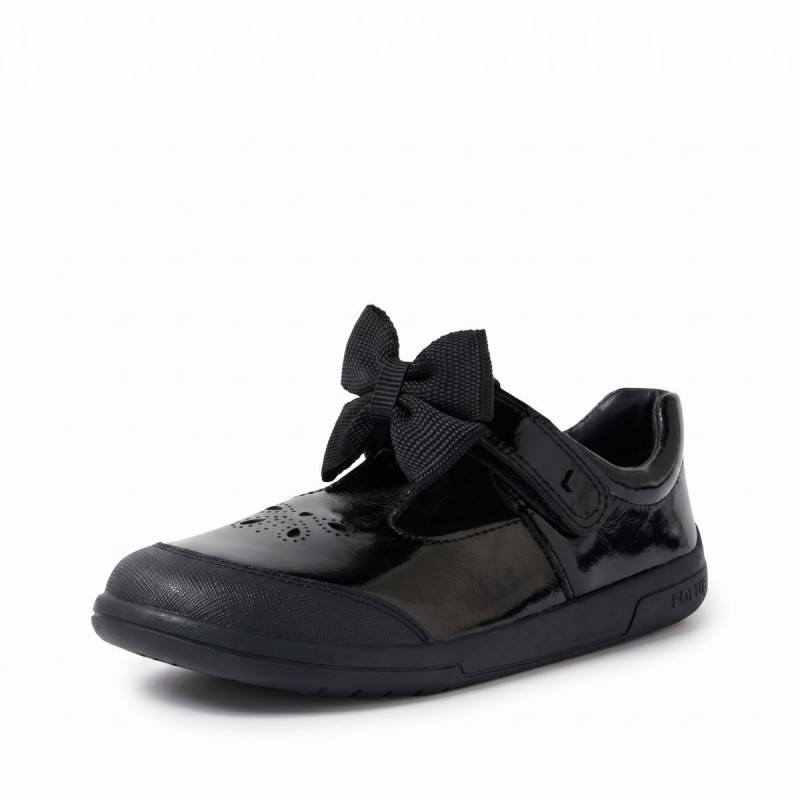 Kid+ Bubbles BQ Girls School Shoes - Black Patent