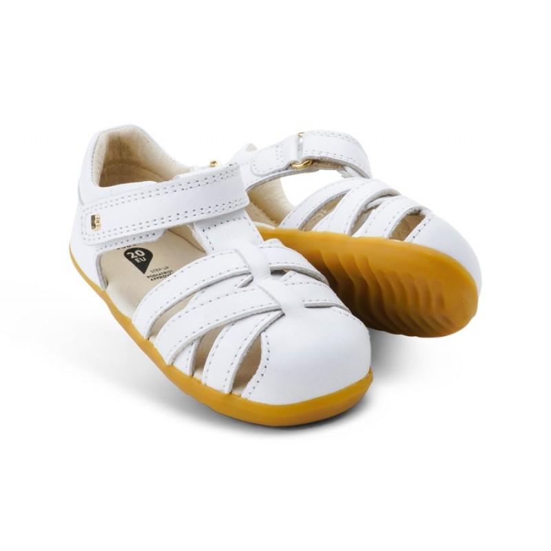 Step Up Cross Jump 7311 Closed Toe Sandals - White