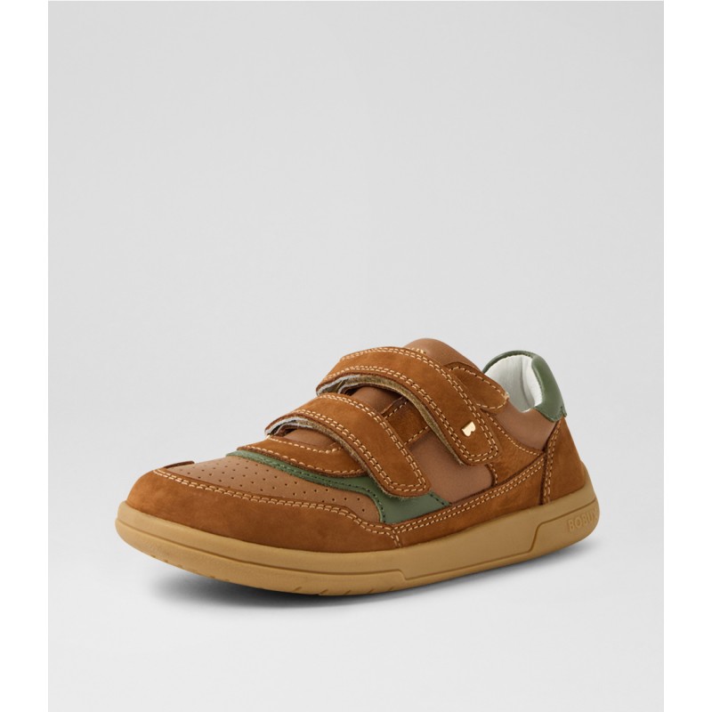 Bobux Kid+ Hunter BQ10573 - Caramel/Green Nubuck Bobux Kid+ Hunter BQ10573 - Caramel/Green Nubuck