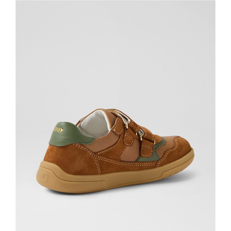 Bobux Kid+ Hunter BQ10573 - Caramel/Green Nubuck Bobux Kid+ Hunter BQ10573 - Caramel/Green Nubuck
