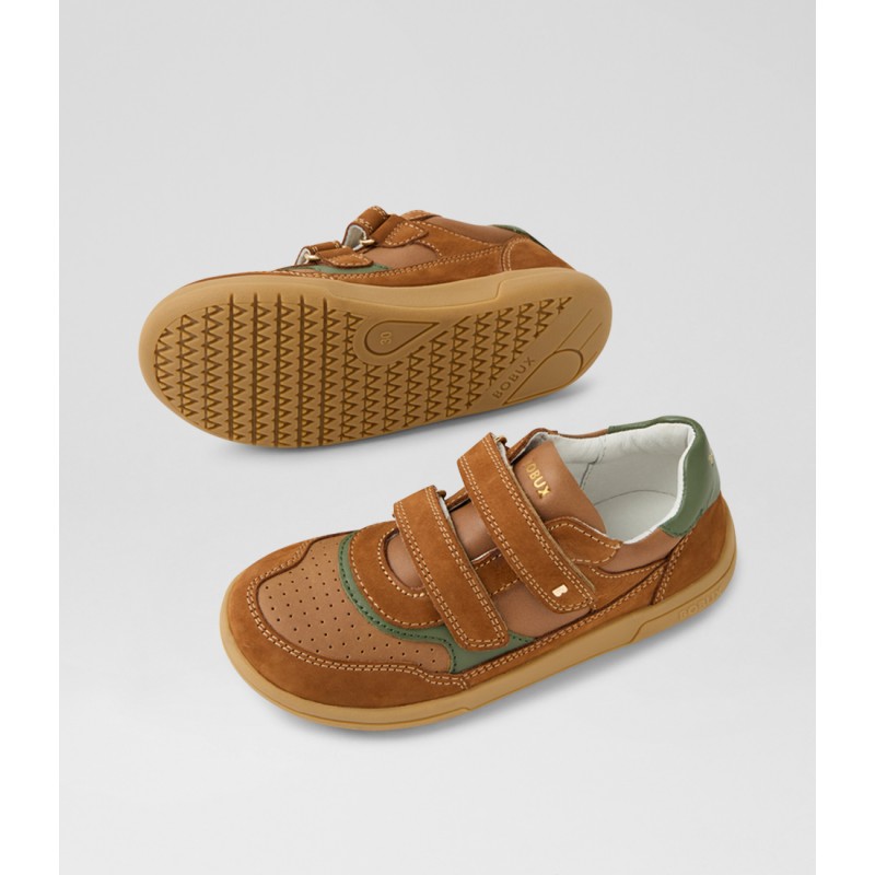 Bobux Kid+ Hunter BQ10573 - Caramel/Green Nubuck Bobux Kid+ Hunter BQ10573 - Caramel/Green Nubuck