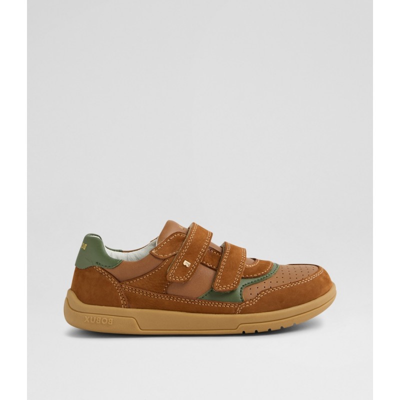 Bobux Kid+ Hunter BQ10573 - Caramel/Green Nubuck