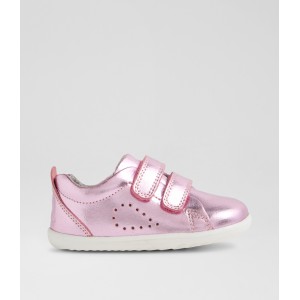 Bobux Step Up Grass Court BQ10009 - Metallic Pink Leather