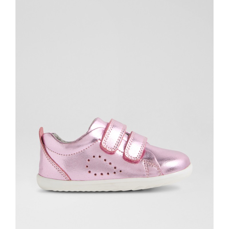 Bobux Step Up Grass Court BQ10009 - Metallic Pink Leather Bobux Step Up Grass Court BQ10009 - Metallic Pink Leather