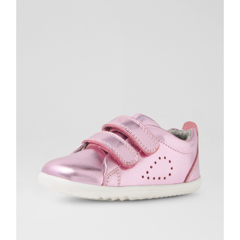Bobux Step Up Grass Court BQ10009 - Metallic Pink Leather Bobux Step Up Grass Court BQ10009 - Metallic Pink Leather