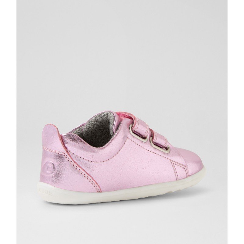 Bobux Step Up Grass Court BQ10009 - Metallic Pink Leather Bobux Step Up Grass Court BQ10009 - Metallic Pink Leather