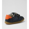 Bobux Step Up Hunter BQ10571 - Navy/nasturtium Nubuck Bobux Step Up Hunter BQ10571 - Navy/nasturtium Nubuck