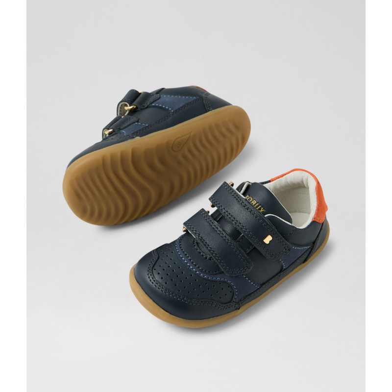 Bobux Step Up Hunter BQ10571 - Navy/nasturtium Nubuck Bobux Step Up Hunter BQ10571 - Navy/nasturtium Nubuck