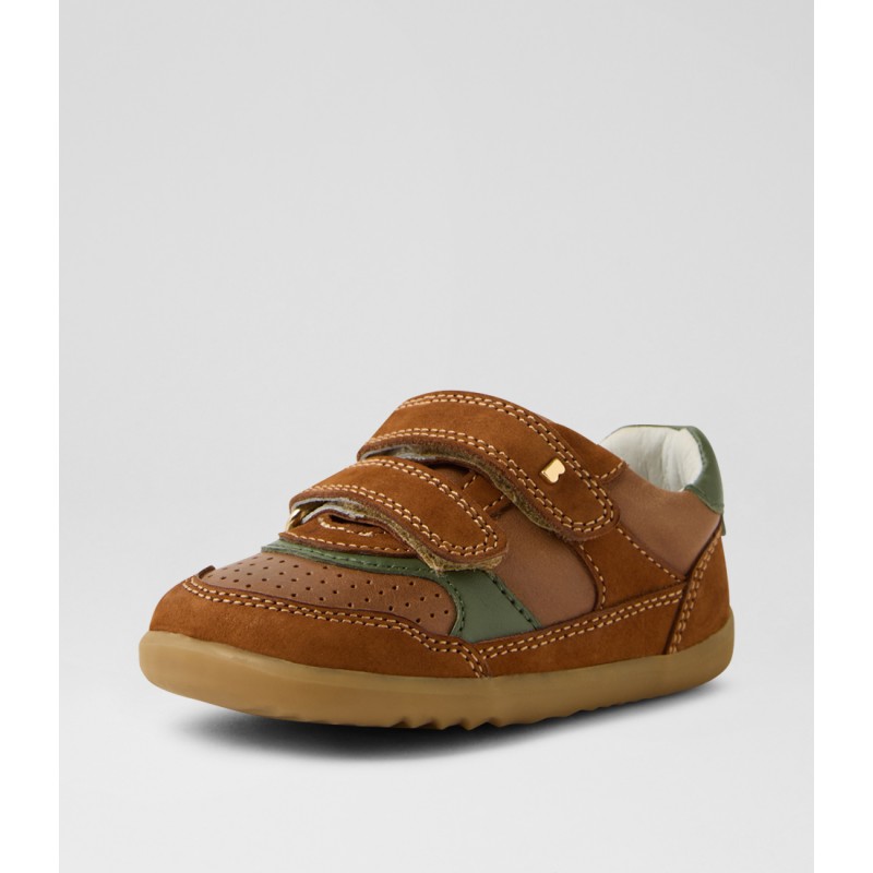 Bobux Step Up Hunter BQ10571 - Caramel/Green Bobux Step Up Hunter BQ10571 - Caramel/Green