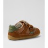 Bobux Step Up Hunter BQ10571 - Caramel/Green Bobux Step Up Hunter BQ10571 - Caramel/Green