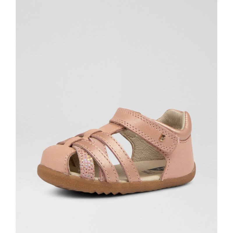 Step Up Cross Jump BQ10079 Sandals - Dusk Pearl / Rose Gold Leather