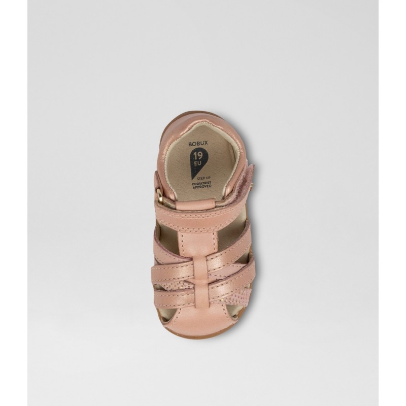 Step Up Cross Jump BQ10079 Sandals - Dusk Pearl / Rose Gold Leather