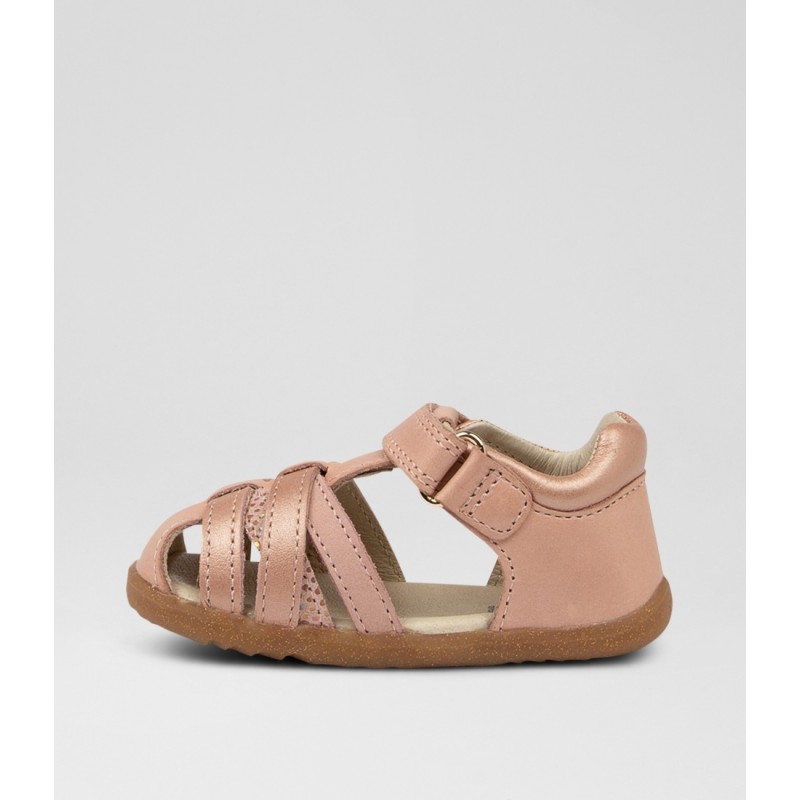 Step Up Cross Jump BQ10079 Sandals - Dusk Pearl / Rose Gold Leather