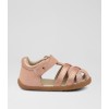 Step Up Cross Jump BQ10079 Sandals - Dusk Pearl / Rose Gold Leather
