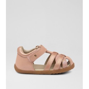 Bobux Step Up Cross Jump BQ10079 Sandals - Dusk Pearl / Rose Gold Leather