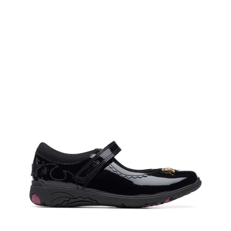 Relda Sea Kid School Shoes - Black Patent