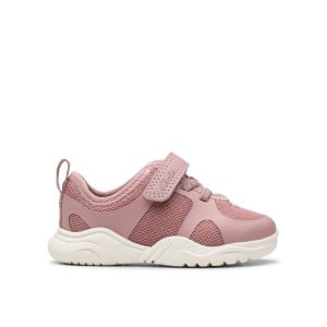Clarks Feather Ath Toddlers Trainers - Dusty Pink Clarks Feather Ath Toddlers Trainers - Dusty Pink