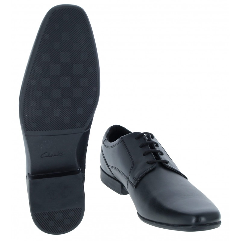 Sidton Lace Shoes - Black Leather