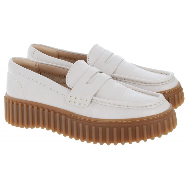 Torhill Penny Loafers - Cream Interest