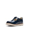 Crown Print Toddler Shoes - Navy Patent