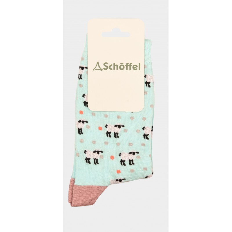 Ladies Single Cotton Sock 3931 - Mint Sheep