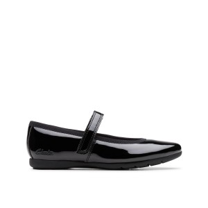 Clarks Dance Wish Kid School Shoes - Black Patent Clarks Dance Wish Kid School Shoes - Black Patent