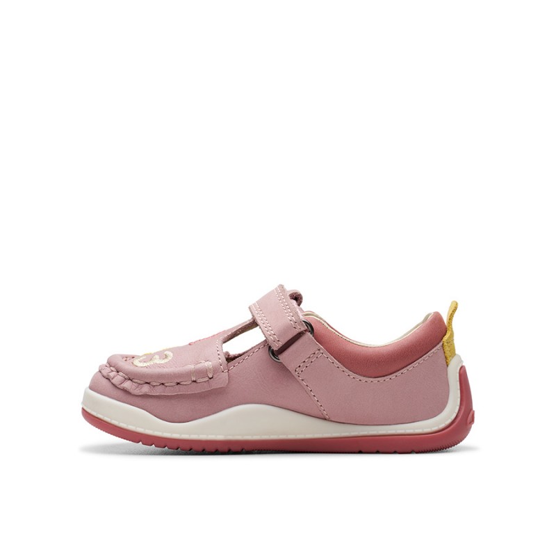 Noodle Shine Toddler Shoes - Dusty Pink Leather