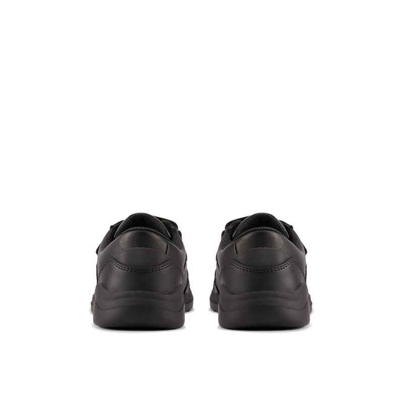 Daze Step 2 Kid School Shoes - Black Leather