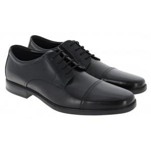 Clarks Howard Cap Shoes - Black Leather Clarks Howard Cap Shoes - Black Leather