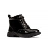 Astrol Lace Toddler Boots - Black Patent