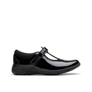Clarks Relda Gem Kid School Shoes - Black Patent Clarks Relda Gem Kid School Shoes - Black Patent