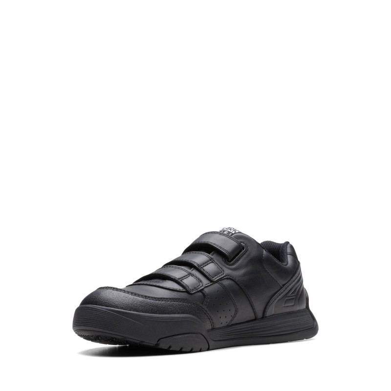 Cica Star Orb Youth Trainers - Black Leather