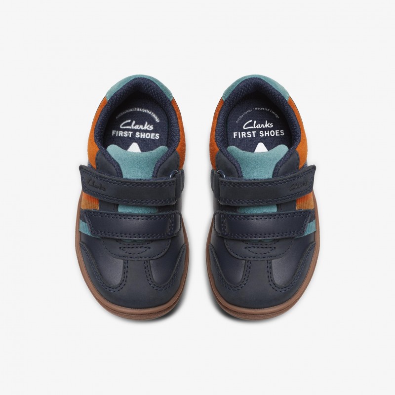 Flash Den Toddler Shoes - Navy Combi