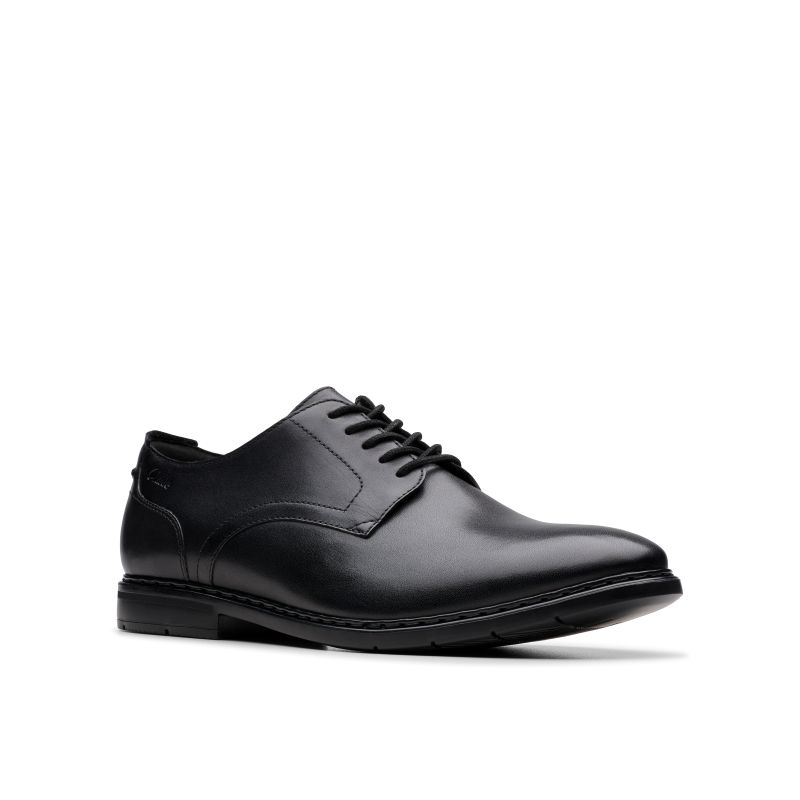 Banbury Derby Shoes - Black Leather