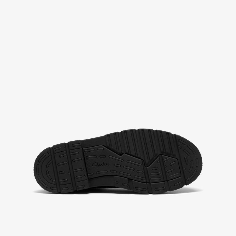 Lorcam Lane Youth School Shoes - Black Leather