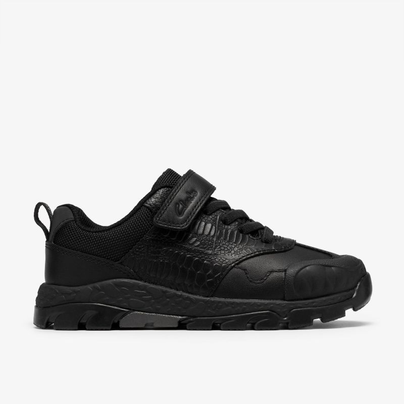Steggy2Soar Kids School Shoes - Black Leather