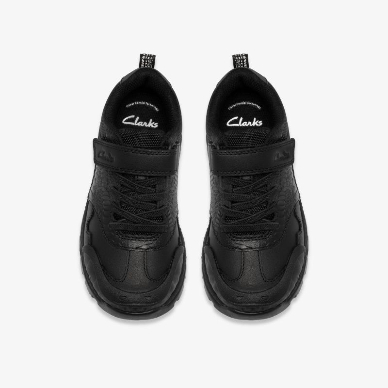 Steggy2Soar Kids School Shoes - Black Leather