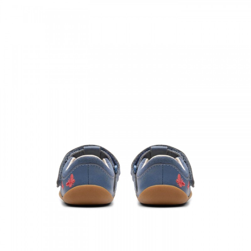 Roamer Ears Toddler Shoes - Denim Blue Leather