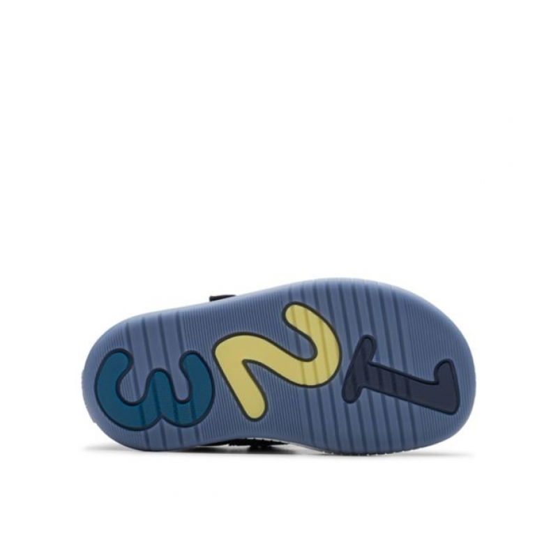 Noodle Sun Toddler Closed Toe Sandals - Navy Combi Leather