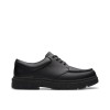Lorcam Edge Youth School Shoes - Black Leather