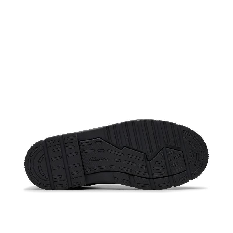 Lorcam Edge Youth School Shoes - Black Leather