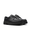 Lorcam Edge Youth School Shoes - Black Leather