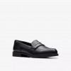 Tapa Edge Youth School Shoes - Black Leather