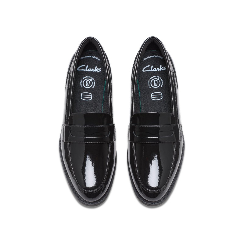 Tapa Edge Youth School Shoes - Black Pat