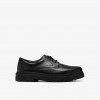 Lorcam Walk Youth School Shoes - Black Leather