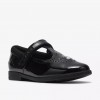 Lock Wish Kids School Shoes - Black Patent