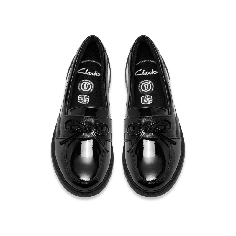 Scala Lane Older School Shoes - Black Patent