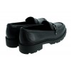 Code L Step Loafers - Black Leather
