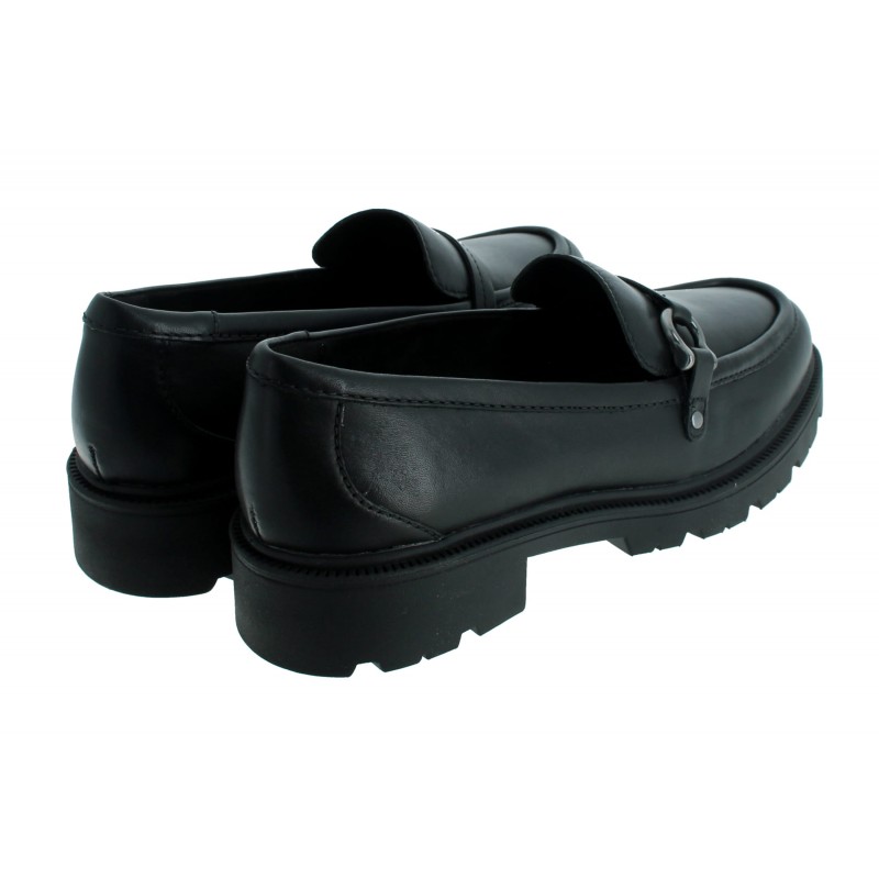 Code L Step Loafers - Black Leather
